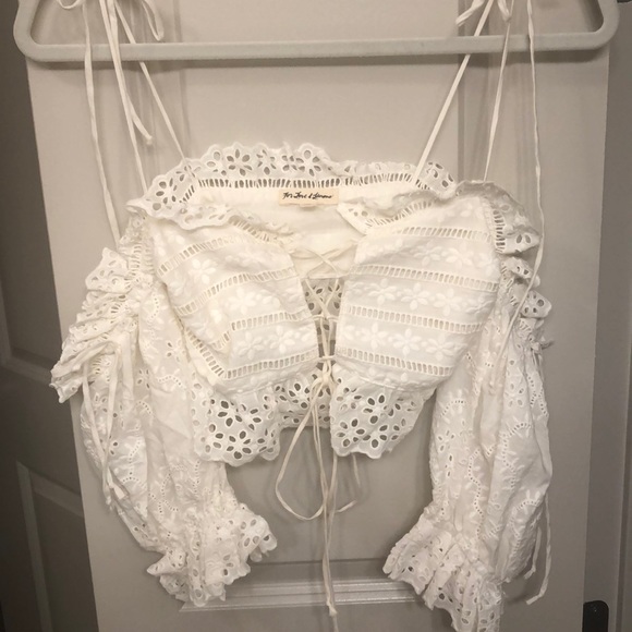 For love and lemons anabelle lace top in xs - Picture 3 of 10